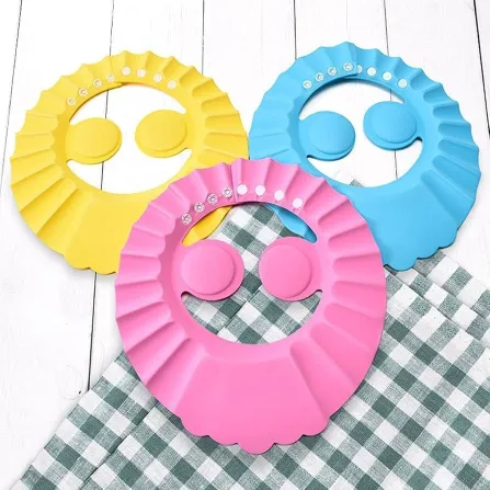 Adjustable Safe Soft Bathing Baby Shower Cap